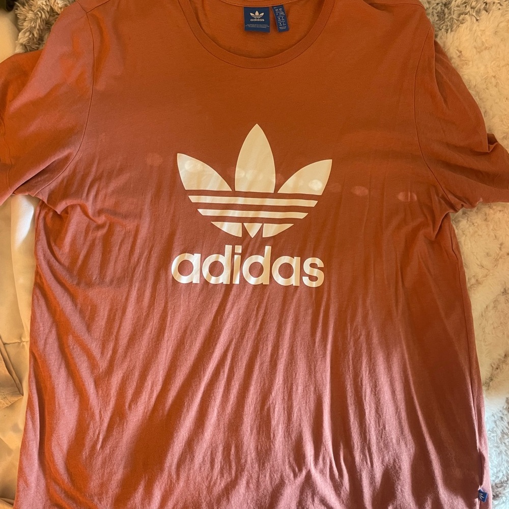 Adidas rose colored tee